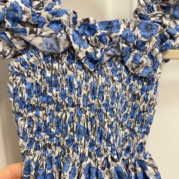 Margarita Mercantile Blue Floral Smocked Dress - Picture 6 of 8